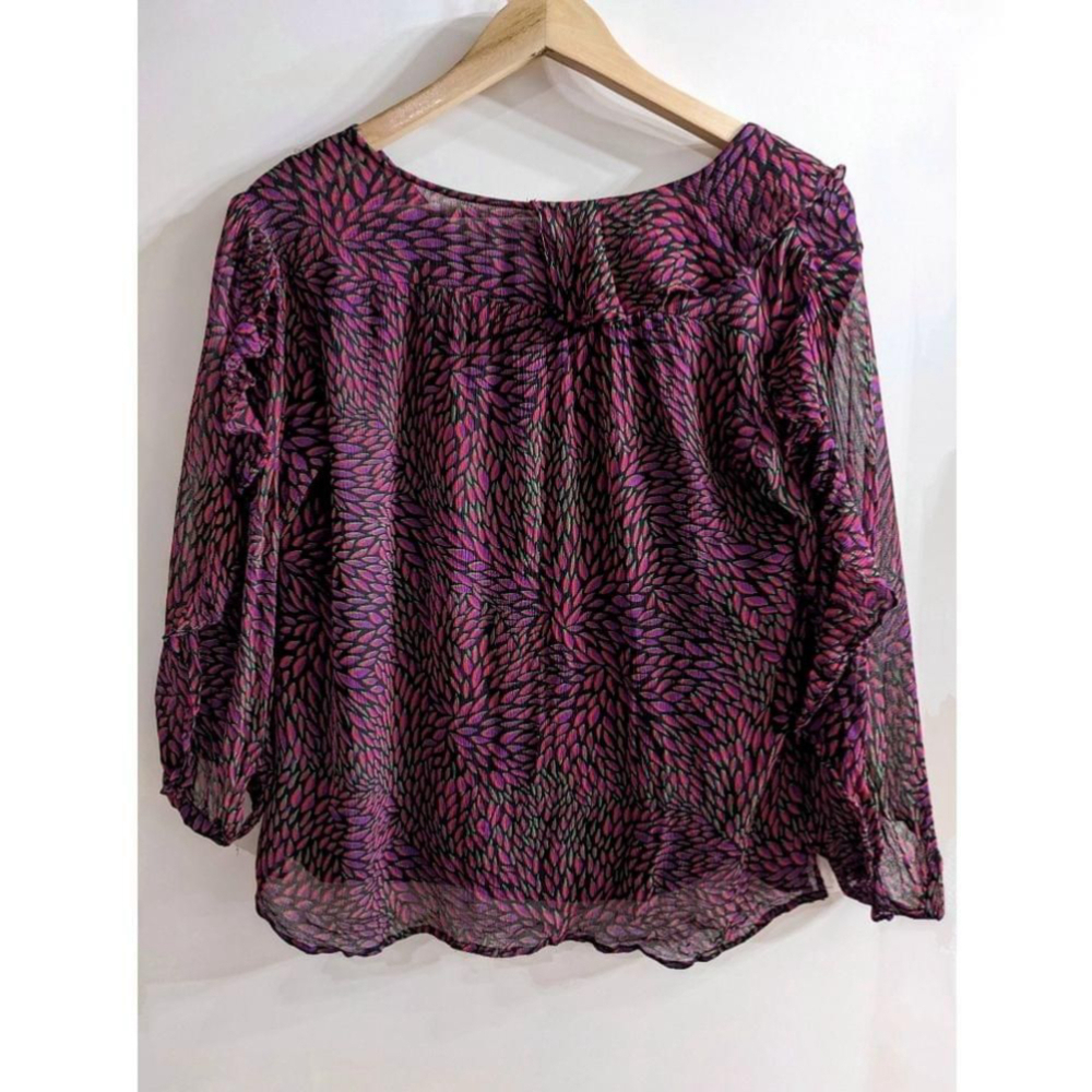 ba&sh | Genny Ruffled Georgette Top - Picture 3 of 15